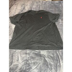 Polo Ralph Lauren Men's XL Classic Fit Black V Neck T Shirt‎ Red Pony Logo